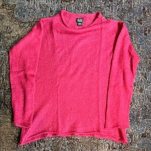 Eileen Fisher Rich Red Crew Neck Sweater